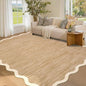 GarveeHome Scalloped Washable Area Rug 4x6 Small Entryway Rug Non Slip | Modern by GarveeHome