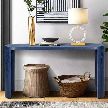 60'' Console Table Sofa Table Thick Top Entryway Table, Hallway Table by LynHomeFurnitureMall