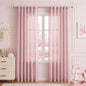MYSKY HOME Pink Sheer Curtains for Girls Bedroom 84 Inches Long Girl Curtain by MYSKYHOME