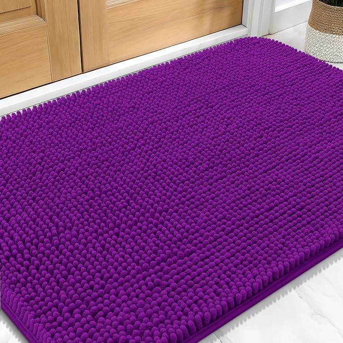 OLANLY Dog Door Mat for Muddy Paws 32x20, Super Absorbent Chenille Mud Mat | by OLANLY