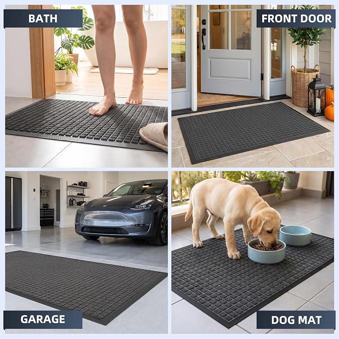 Front Door Mat Outside Entrance, Heavy Duty Waterproof Doormat | 35.5"x24" - Image 6