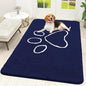 OLANLY Dog Door Mat for Muddy Paws 59x35, Paw Print Design Chenille Mud Mat | by OLANLY