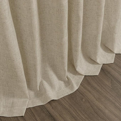 Eggshell Beige Linen 144 Inch Curtains - Image 9