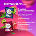 LOVARE Bergamot Assorted Tea Variety Pack 32 Pack, 4 Tastes - Made in Ukraine - Black Tea Bags Individually Wrapped - Assorted Tea Bags Variety Pack with Vanilla, Truffle, Mango, Pomegranate Flavors