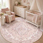 RELEANY Washable Area Rug, Round 5ft, Water Repellent, Pet Friendly, Vintage by RELEANY