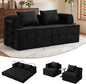 Korser Folding Convertible Sofa Bed, Corduroy Upholstered Boneless Couch by KORSER
