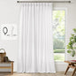 White Pinch Pleated Extra Wide Curtain Panels 90 Inches Long 72 Wide | Semi by DUKIYO
