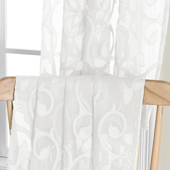 Furman Ivory Sheer Curtains 84 inches Long - Image 7