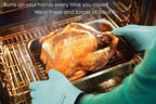 KITCHEN PERFECTION XL Silicone Smoker Oven Gloves -Extreme Heat Resistant BBQ Gloves -Handle Hot Food Right on Your Grill Fryer & Pit | Waterproof Oven Mitts Grill Gloves |Superior Value Set+3 Bonuses