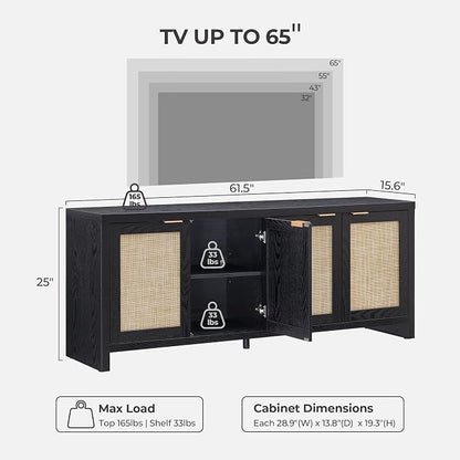 SICOTAS TV Stand for Living Room Boho Entertainment Center for Bedroom - Image 3