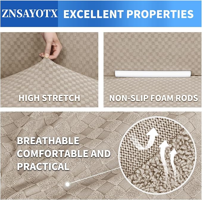 ZNSAYOTX 1 Piece Jacquard Couch Covers - Image 5
