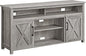 BELLEZE Modern 58 Inch Barn Door Wood TV Stand & Media Entertainment Center by BELLEZE