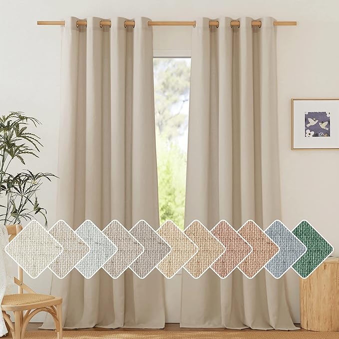 NICETOWN Thick Flax Linen Curtains by NICETOWN