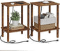 TUTOTAK End Table with Charging Station, Small Side Table with Outlets by ChoosetutotakFurnitureBuildYourCozyHome