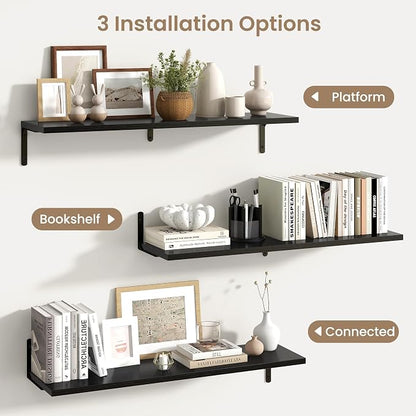 Fun Memories Deep Floating Shelves, 36W x 8D Floating Shelves Set of 2 - Image 5