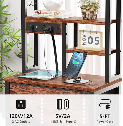Furnulem Night Stand Set 2, LED Nightstand - Image 6