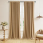 100% Blackout Linen Curtains 84 Inch Length 2 Panels Set by Guken