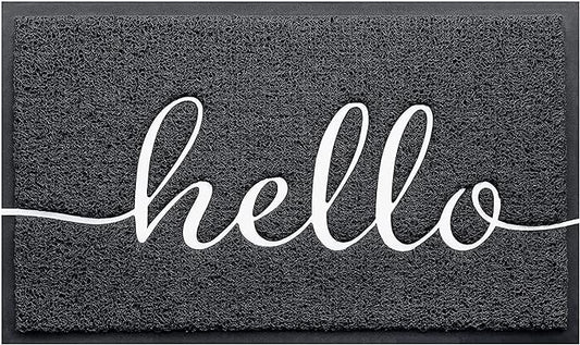 Black Door Mat Welcome Mats Outdoor Indoor Doormat by CozyBounty