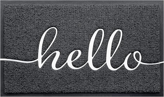 Black Door Mat Welcome Mats Outdoor Indoor Doormat by CozyBounty