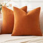 MIULEE Fall Orange Chenille Couch Euro Throw Pillow Covers, 22x22 | Set of 2 by MIULEE