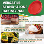 Cheese Cake Pans for Baking - NON TOXIC 9 Inch Spring Form Pan for Cheesecake with LEAKPROOF SILICONE PROTECTOR - STAINLESS STEEL 9 Inch Springform Pan for Cheesecake WATER BATH