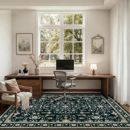 5x7 Area Rugs Living Room: Washable Vintage Rug - Image 6