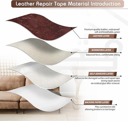 KING MOUNTAIN Leather Repair Patch, 4 x 63 Inches self Adhesive Leather Repair - Image 3
