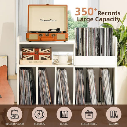 Record Player Stand, Large Record Player Table Cabinet - Image 2