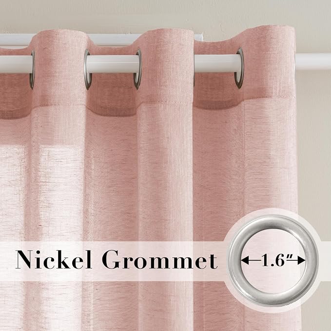 H.VERSAILTEX Linen Curtains Natural Blended Curtain Panels - Image 2