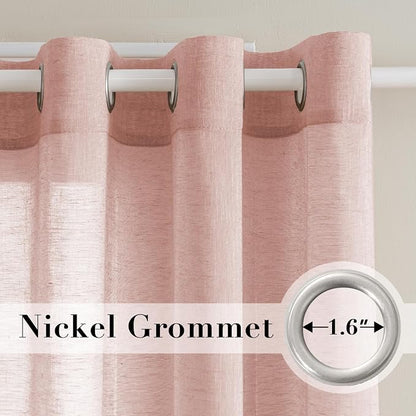 H.VERSAILTEX Linen Curtains Flax Linen Blended Curtain Panels - Image 2