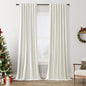 Ivory 100% Blackout Linen Curtains 144 Inch Length 2 Panels Set by Guken