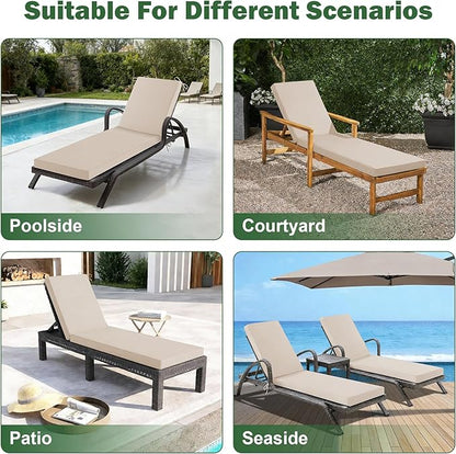 Chaise Lounge Cushions Outdoor, Outdoor Chaise Cushion - Image 2