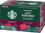 Starbucks Coffee K-Cup Pods, Caffè Verona, Dark Roast Coffee with Notes of Dark Cocoa & Caramelized Sugar, Keurig Genuine K-Cup Pods, 10 CT K-Cups/Box (Pack of 3 Boxes)
