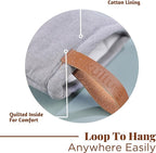 Folkulture Mini Oven Mitts Heat Resistant | (5.75x9) Set of 2 Short Grey Oven Mitts with Hanging Loop | 100% Cotton Oven Gloves or Kitchen Mittens | Small Oven Mitt Set, Grey Scallop Oven Mits