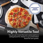 New Star Foodservice 50257 Restaurant-Grade Wooden Pizza Peel, 16" L x 12" W Plate, with 26" L Wooden Handle, 42" Overall Length