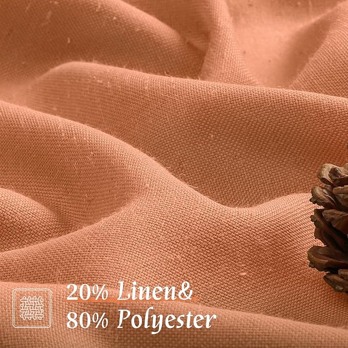 Terracotta Linen Curtains 72 inches Long - Image 2