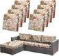 CALBODE 8Pcs High Elastic Digitally Printed Sofa Seat Cushion Cover, Soft & by CALBODE