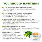 FreshDrinkUS, Premium 30+ Soursop Graviola Dried Leaves, Natural Whole Soursop Leaves, Wildcrafted, Hoja Guanabana, Loose Leaf Herbal Tea, No Gluten, Vegan