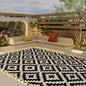SAND MINE Reversible Mats with Led Strip Lights, Plastic Straw Rug, Modern Area by SANDMIND
