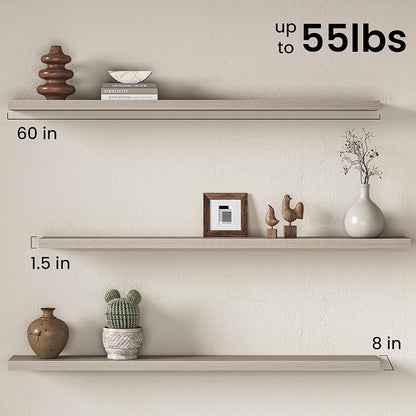 Fun Memories 60Inch Long Floating Shelves, 8 Inch Deep Shelves - Image 3