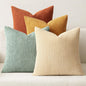 MIULEE Soft Corduroy Decorative Throw Pillow Covers Teal-Rust 20x20 | Set of 4 by MIULEE