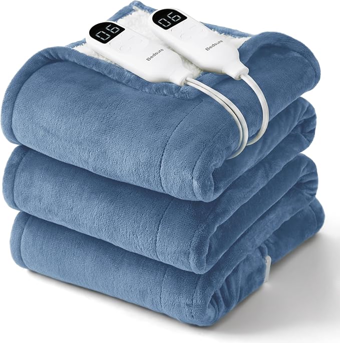 Bedsure Heated Blanket King Size, Dual Control Electric Blanket, 6 Heat/6 Timer by Unknown