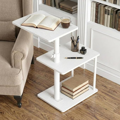 Faesun 360° Swivel Side Table for Height Adjustable, C Shaped End Table for - Image 2