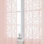 Furman Blush Sheer Curtains 63 inch Length by OWENIE