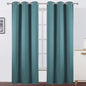 Sea Teal Thermal Blackout Curtains/42 x 95 Inch/Set of 2 Panels Room Darkening by Lemomo