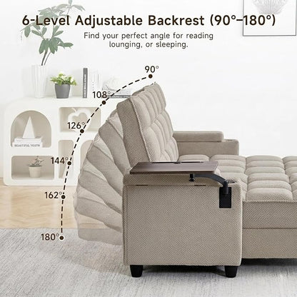 Auvsoce 71" Chaise Lounge Chair Indoor, Convertible Sleeper Sofa Bed - Image 5