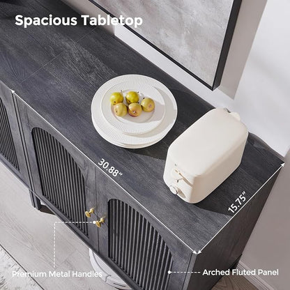 IFBUY Modern Sideboard Buffet Cabinet, Wooden Modular Coffee Bar Cabinets - Image 6