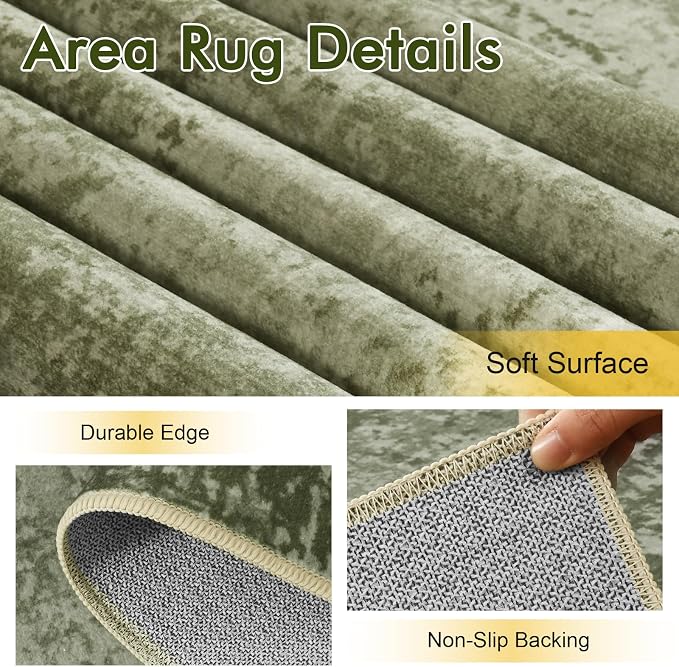 2x6 Ft Washable Runner Rug, Non-Slip Low Pile Hallway Kitchen Area Rug - Image 6