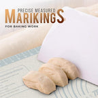 28 * 20 inches White grey, Non-Slip Silicone Baking Sheets - Baking Mat with 0.7mm Thickness - Non-Stick Pastry & Cookie Mat for Kitchen Counter for Rolling Out Dough with Measurements.