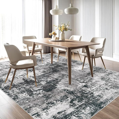 10x14 Area Rug for Living Room: Washable Abstract Large Soft Rugs Non Slip - Image 7